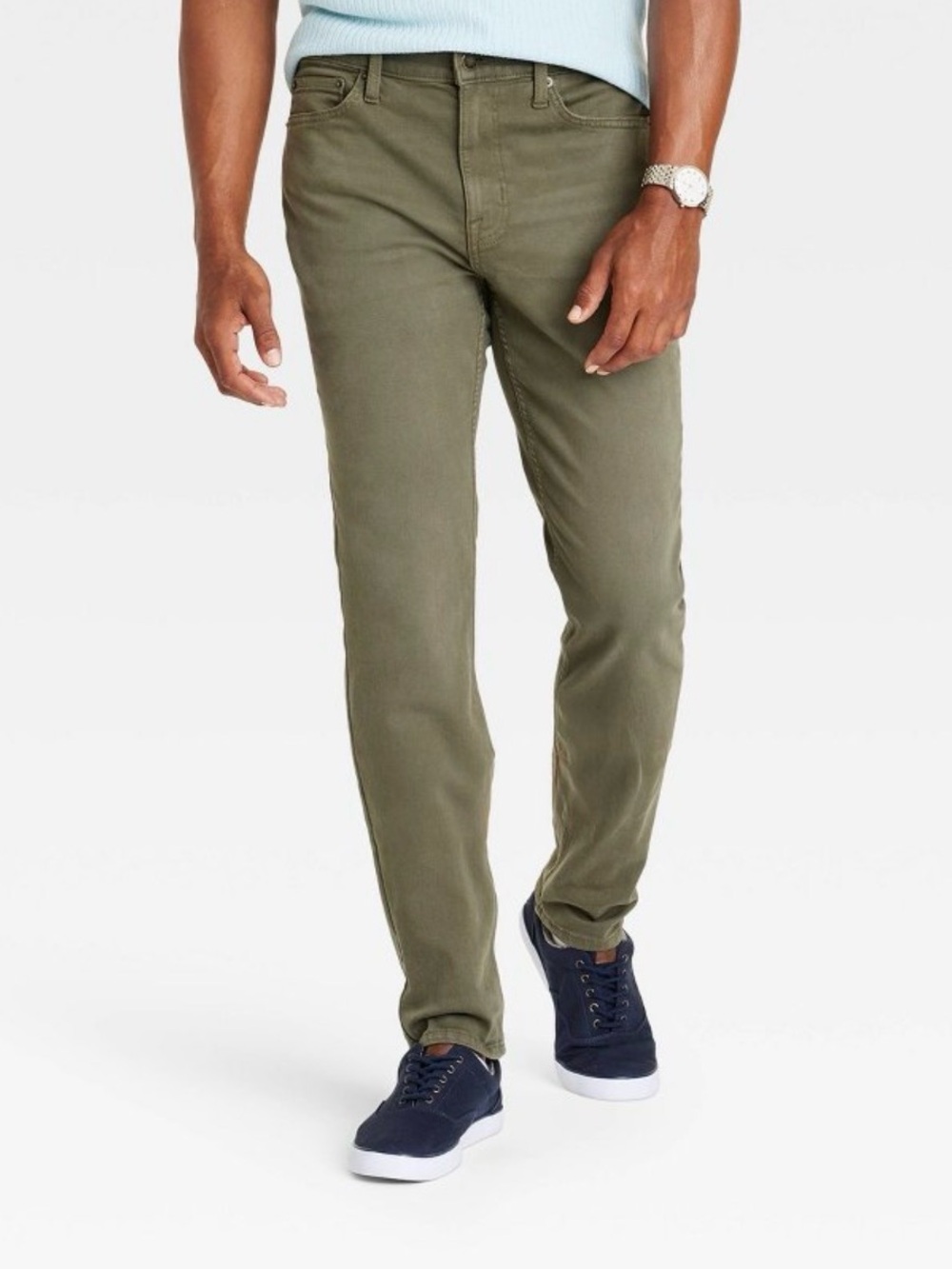 Kenneth Cole Reaction Straight Jeans Army Green 33x32